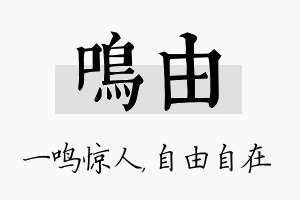 鸣由名字的寓意及含义