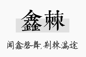 鑫棘名字的寓意及含义