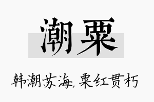 潮粟名字的寓意及含义