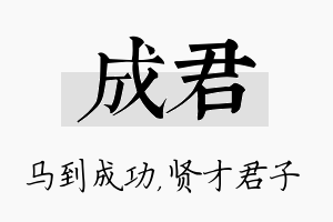 成君名字的寓意及含义