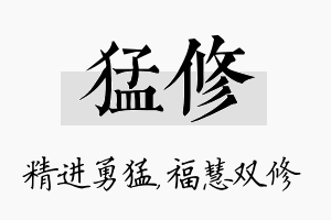 猛修名字的寓意及含义