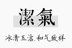 洁气名字的寓意及含义