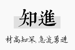 知进名字的寓意及含义