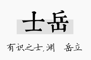 士岳名字的寓意及含义