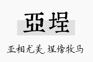 亚埕名字的寓意及含义