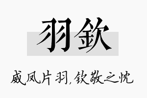 羽钦名字的寓意及含义