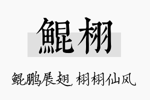 鲲栩名字的寓意及含义