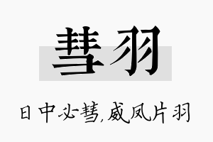 彗羽名字的寓意及含义