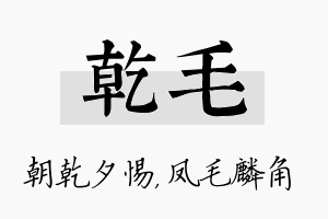 乾毛名字的寓意及含义