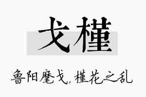 戈槿名字的寓意及含义