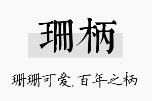 珊柄名字的寓意及含义