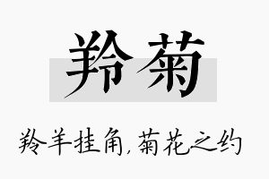 羚菊名字的寓意及含义