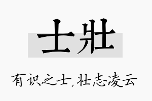 士壮名字的寓意及含义