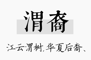 渭裔名字的寓意及含义