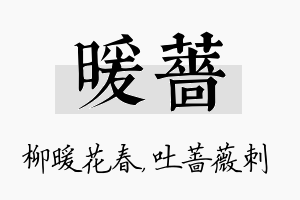 暖蔷名字的寓意及含义