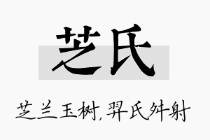 芝氏名字的寓意及含义