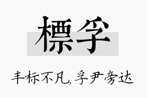 标孚名字的寓意及含义