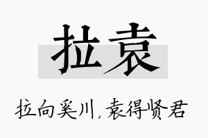 拉袁名字的寓意及含义