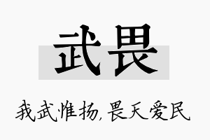 武畏名字的寓意及含义