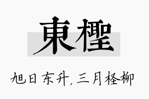 东柽名字的寓意及含义