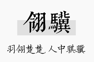 翎骥名字的寓意及含义