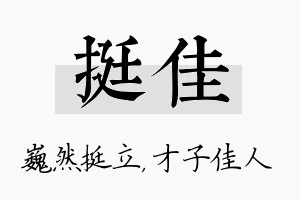 挺佳名字的寓意及含义