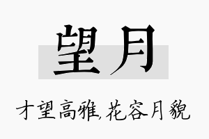 望月名字的寓意及含义