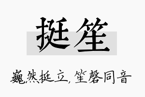 挺笙名字的寓意及含义