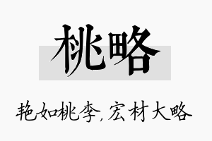 桃略名字的寓意及含义