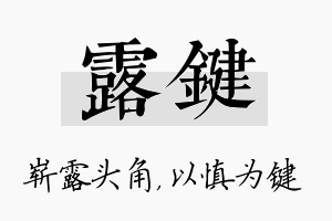 露键名字的寓意及含义