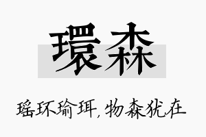 环森名字的寓意及含义