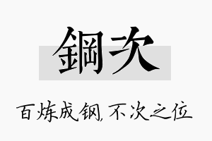 钢次名字的寓意及含义