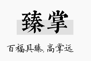 臻掌名字的寓意及含义