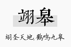 翊皋名字的寓意及含义