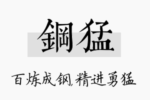 钢猛名字的寓意及含义