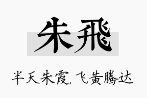 朱飞名字的寓意及含义