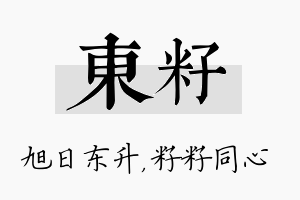 东籽名字的寓意及含义