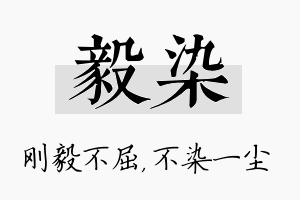 毅染名字的寓意及含义