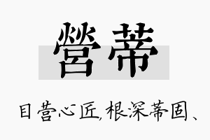 营蒂名字的寓意及含义