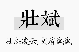 壮斌名字的寓意及含义