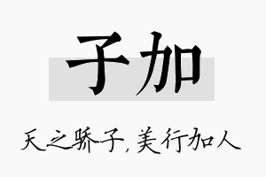 子加名字的寓意及含义