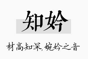 知妗名字的寓意及含义