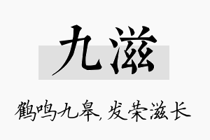 九滋名字的寓意及含义