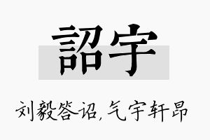 诏宇名字的寓意及含义