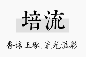 培流名字的寓意及含义