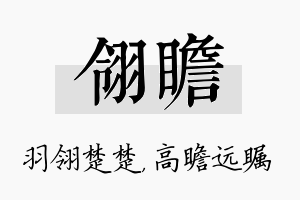 翎瞻名字的寓意及含义