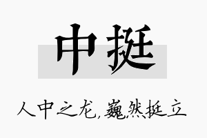 中挺名字的寓意及含义