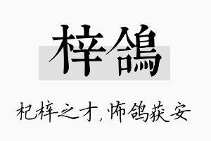 梓鸽名字的寓意及含义