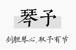 琴予名字的寓意及含义