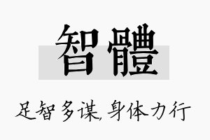 智体名字的寓意及含义